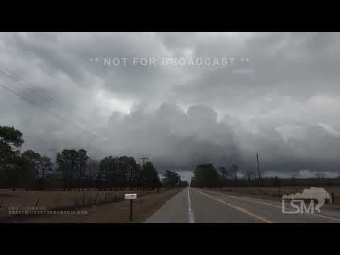 01-02-2023 McIntosh County, OK - Strong RFD Winds - Hail - Close Range Lightning Strikes - Low Vis