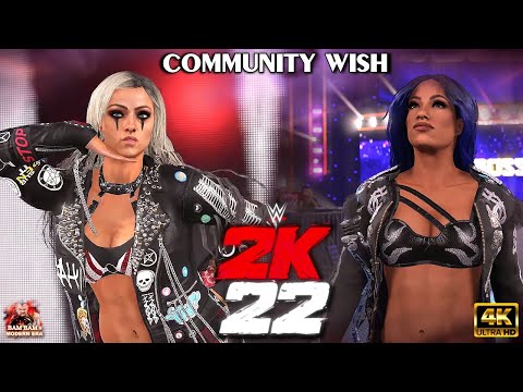 WWE 2K22 - Liv Morgan VS. Sasha Banks [unedited 4K PS5 GAMEPLAY]  | Community Wish