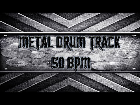 Hyper Slow Metal Drum Track 50 BPM (HQ,HD)