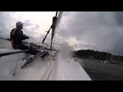 Melges 14 in 20-25kts of wind!  (4K)