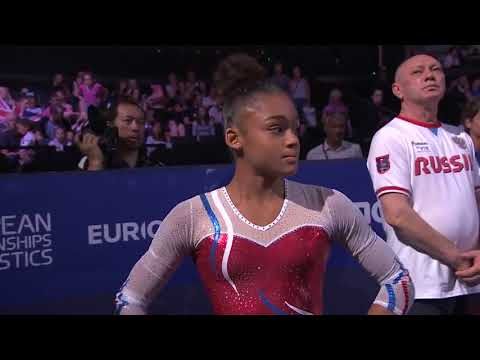 Melanie de Jesus dos Santos FRA FX EF   2018 European Gymnastics Championships HD720p