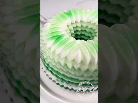 pure green jelly vibe 🍏🍏🍏 #asmr #sweet #jelly #dessert #jellycake #satisfying