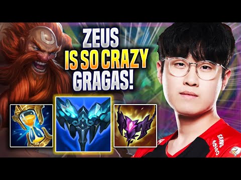 ZEUS IS SO CRAZY WITH GRAGAS! - T1 Zeus Plays Gragas TOP vs Jax! | Preseason 2023