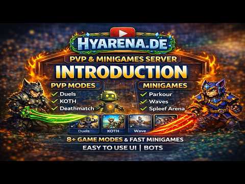 HyArena.de Hytale PvP Server Introduction | Ranked Arena, Duels, KOTH & More