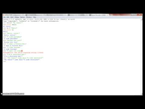 Python Tutorial 1 - Strings and Variables
