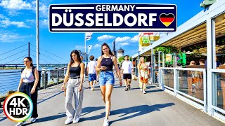 Summer in Düsseldorf Germany is Beautiful - August 2026 Walking Tour in 4K HDR 60fps