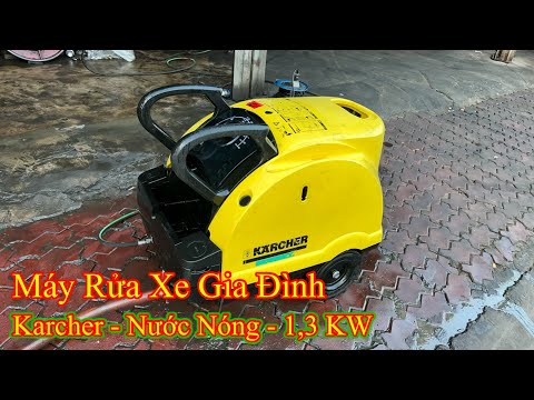 Clip 695 | Máy rửa xe karcher 1,3kw 100v | nước nóng | gia đình | máy đẹp