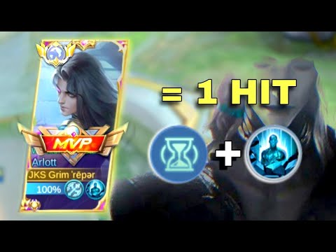 GLOBAL ARLOTT 1 HIT BUILD & EMBLEM 2023 !! (Brutal Damage) - MLBB