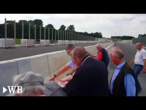 Erste Busfahrt über die A33-Trasse