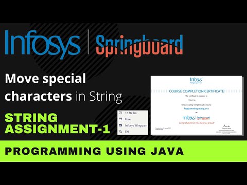 Move Special Characters In String String Assignment 1 Programming Using Java