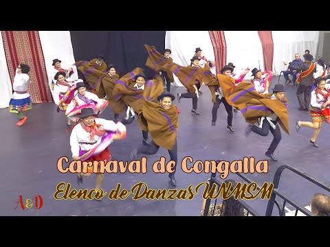Con mordaz personaje el Carnaval de Congalla, interpretado por Elenco Danzas UNMSM. Wayna Raymi 2024