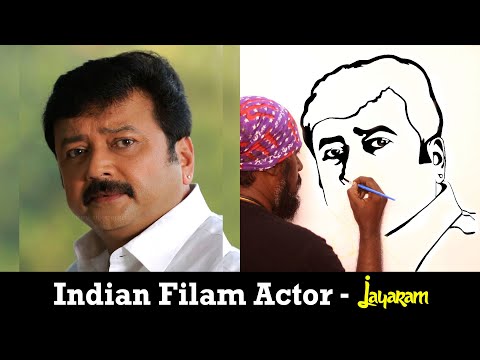 How to Draw Jayaram Indian Film Actor #Shorts - Udhaya Speed Painting