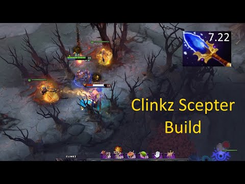 Dota 2 new 7.22 Clinkz Aghanim's Scepter meta - Divine/Immortal rank gameplay