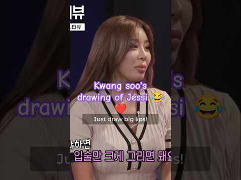 Kwang soo drawing Jessi was not on my list!😂 #leekwangsoo #jessi #pnation #kdramareality #runningman