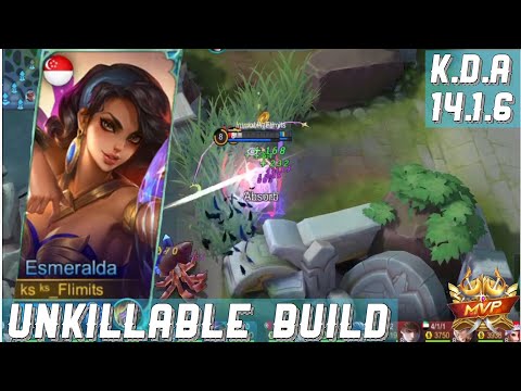 ESMERALDA UNKILLABLE and OVERPOWER MAGE BUILD - Mobile legends -