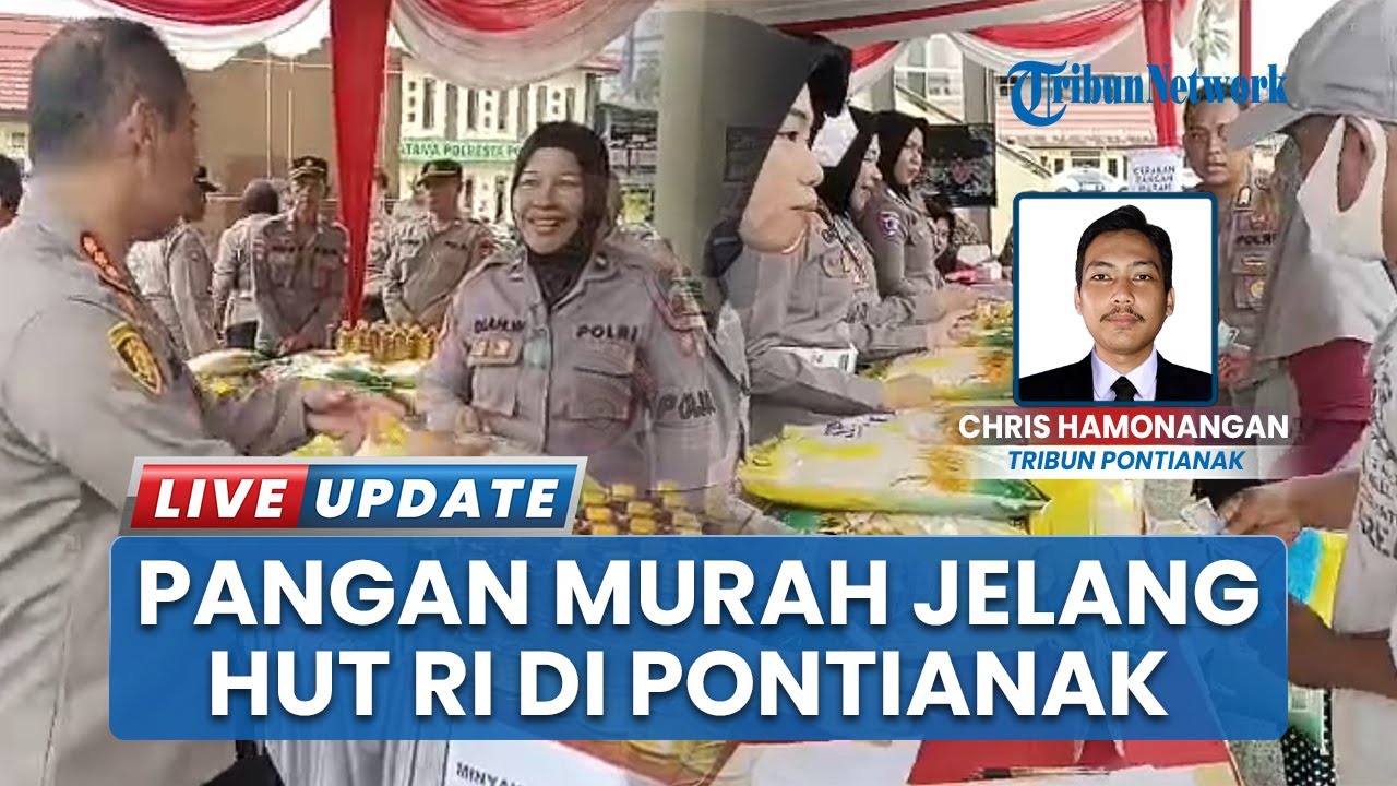 Polresta Pontianak Gelar Gerakan Pangan Murah Jelang HUT ke-80 RI, Sediakan 8 Ton Beras untuk Warga