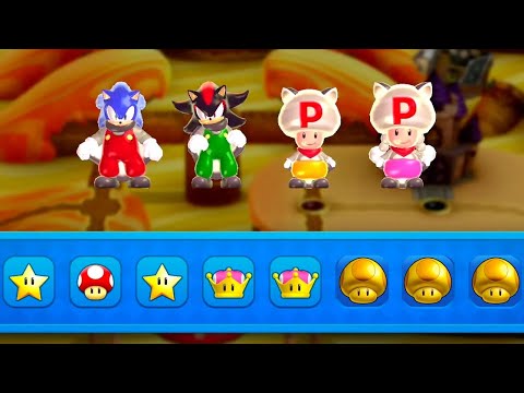 New Super Mario Bros U Deluxe – 4 Players Co Op Walkthrough