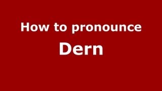How to pronounce Dern