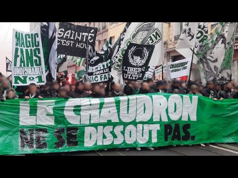 AS Saint-Étienne - PSG 29.03.2025 | Saint-Étienne Ultras Protest and Fantastic Support