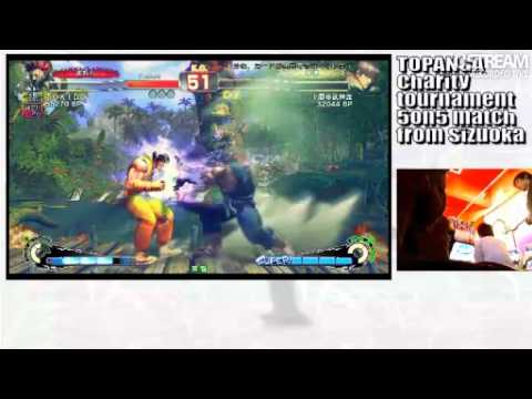 SSF4 AE: Tokido (Akuma) vs ihara (Guy) - Game 2 (TOPANGA Test)