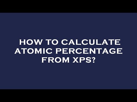 How to calculate atomic percentage from xps?