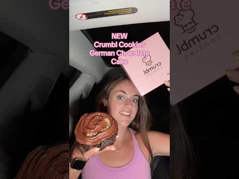 NEW Crumbl Cookies German Chocolate Cake 🩷💗💕💓💞#crumbl #crumblecookie #crumblecookiereview #yum