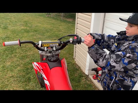 CRF110 protaper bars and BBR extended throttle tube install! #klx110