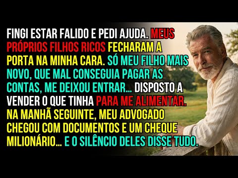 Fingi estar falido. Meus filhos ricos me expulsaram, e o único que me acolheu foi o filho mais pobre