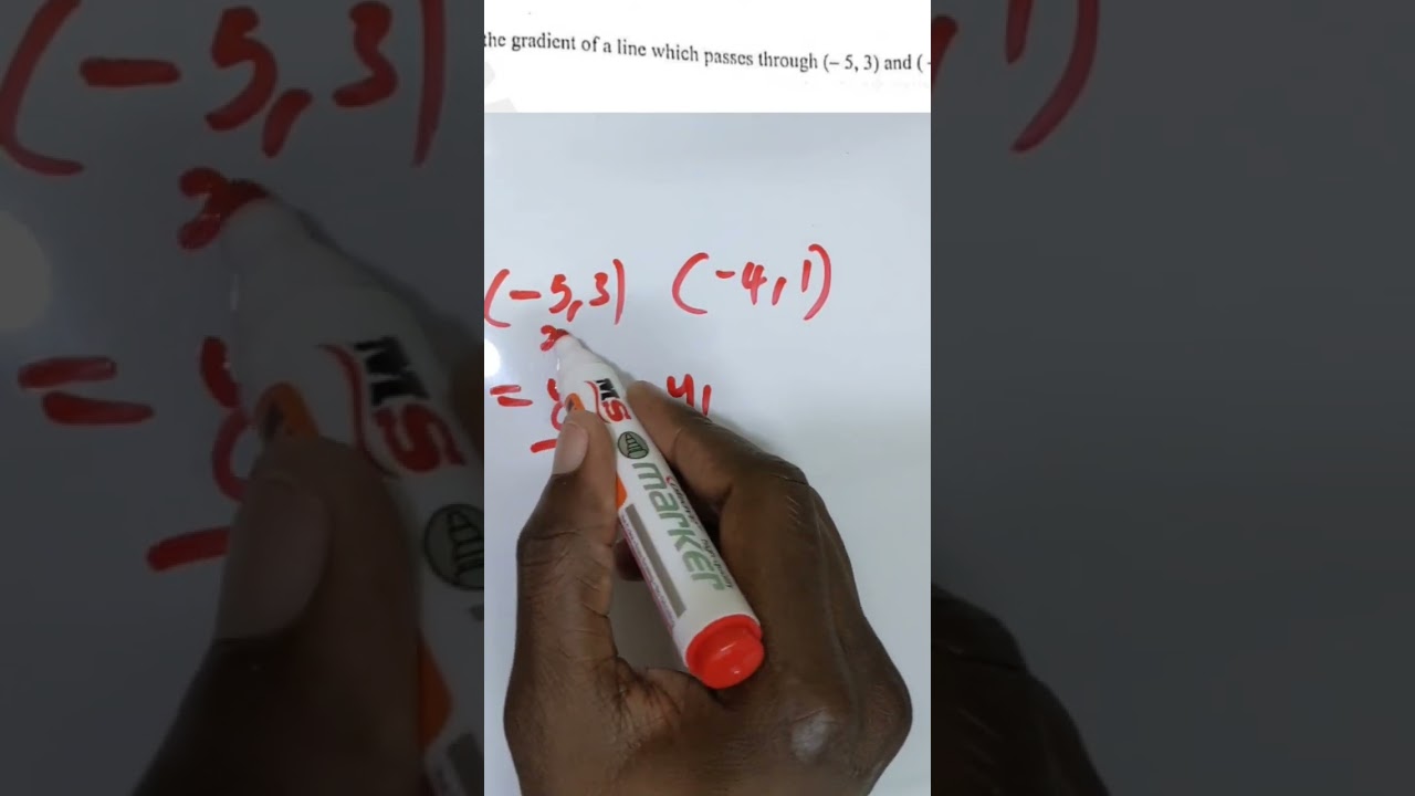 How to find the gradient between 2 points