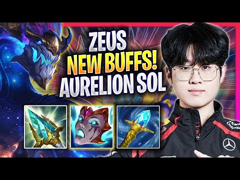 ZEUS TRIES AURELION SOL WITH NEW BUFFS! - T1 Zeus Plays Aurelion Sol TOP vs Renekton! | Season 2024
