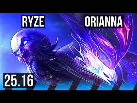 RYZE vs ORIANNA (MID) | KR Master | 25.16
