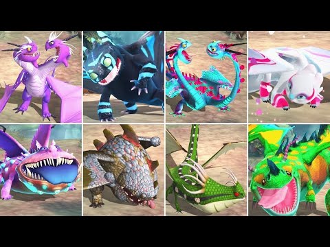 ALL DRAGONS ANIMATIONS (PART 1) - Dragons: Titan Uprising