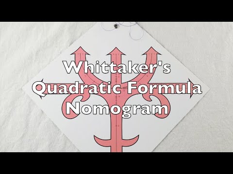 Graphical quadratic formula solver from 1915 (nomogram)