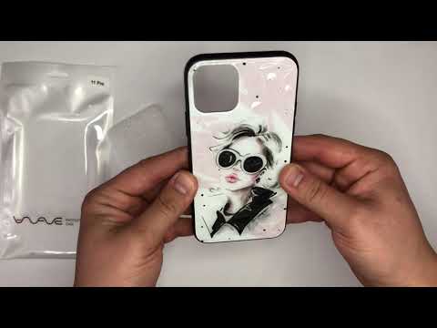 Чехол для Apple Iphone 11 Pro женщина в очках. Цвет: розовый - фото 1 - id-p2832928779