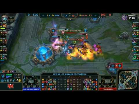 [NA LCS Summer 2017 W6D3] Counter Logic Gaming vs Dignitas Highlights | CLG vs DIG