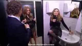 Celine Dion sings in the Bathroom of the TV Studio 2014