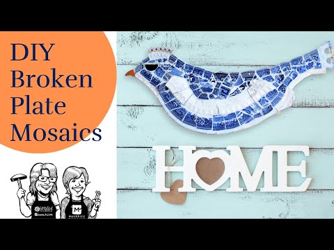 DIY Broken Plate Mosaic Art in the Picassiette Assiette Tradition