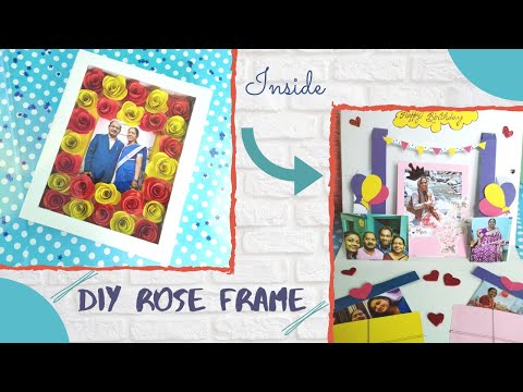 Diy Rose Frame|| with pop up card inside||Birthday gift|| Raksha bandhan gift|| Anniversary gift