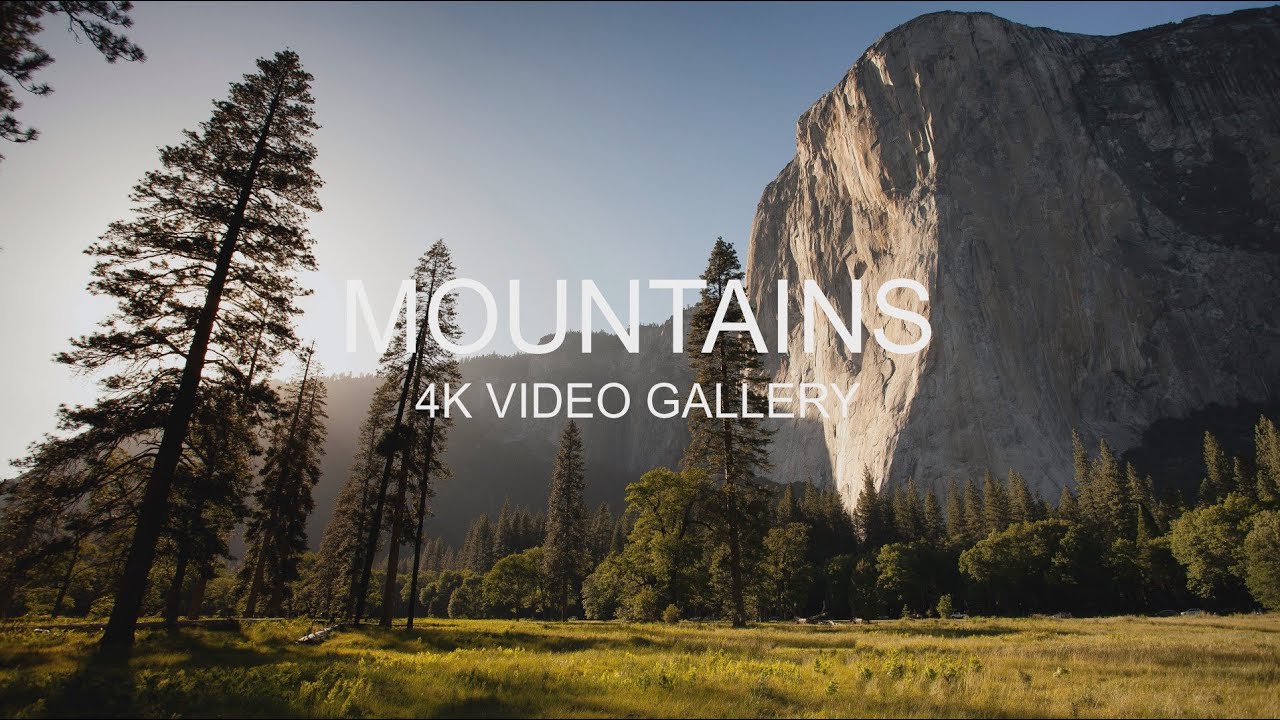 Mountains video gallery | 1 hour of mountain pictures in 4K HD | Turn your TV into a living gallery