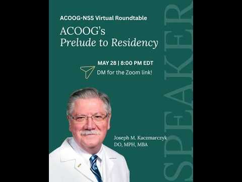 ACOOG Prelude to Residency