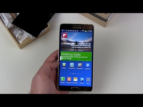 Setting up the Samsung Galaxy Note 3 and taking a first look at it