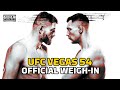 UFC Vegas 54: Blachowicz vs. Rakic Official Weigh-In | MMA Fighting