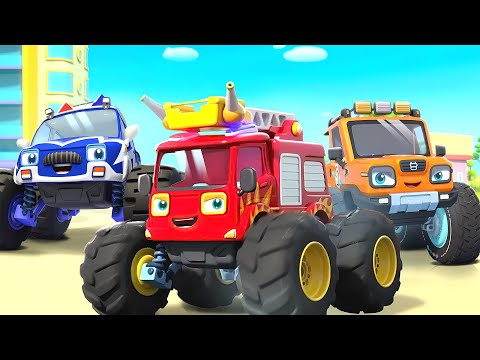 Fire Truck, Police Car, Ambulance Resuce Team | Kids Song | Nursery Rhymes | BabyBus