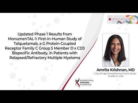 Results from MonumenTAL-1: First-in-Human Study of Talquetamab in Pts with RR Multiple Myeloma