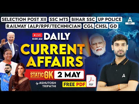 2 May Current Affairs 2024 | Current Affairs Today | GK Question & Answer by Ashutosh Tripathi