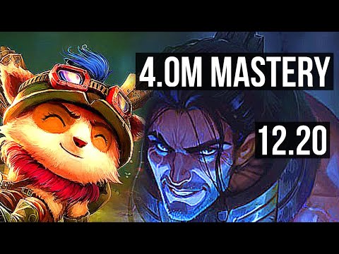 TEEMO vs SYLAS (TOP) | 4.0M mastery, 6 solo kills, 1000+ games | EUW Master | 12.20