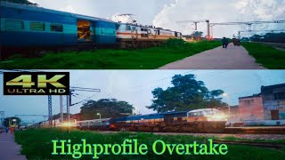 preview picture of video '[4K ULTRA HD ]  Overtake Of Haridwar Exp by Shalimar Exp With Musical Track Sound'