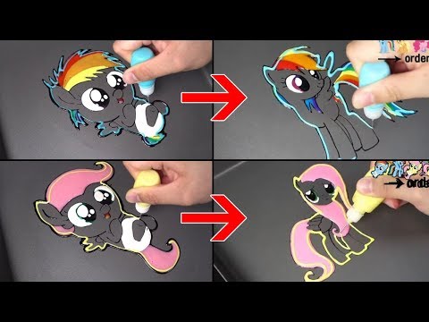 My Little Pony Pancake art  - Rainbow Dash, Fluttershy