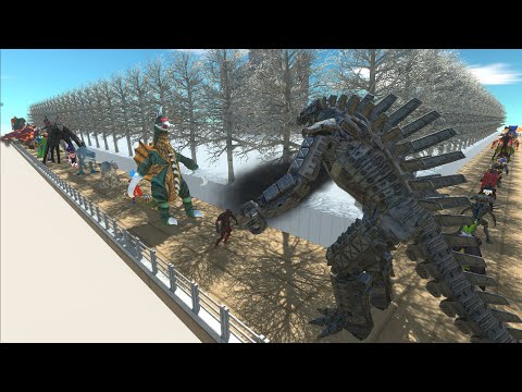MECHAGODZILLA 2021 COCONUT DEATH RUN - Animal Revolt Battle Simulator