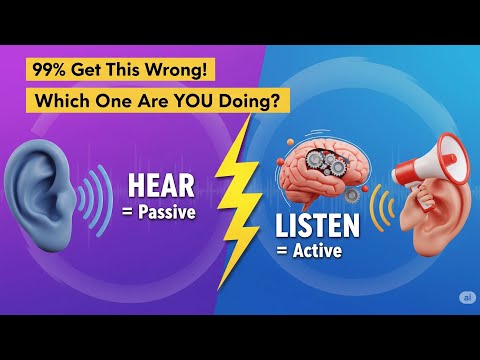 Hear vs  Listen : What’s the Difference? #englishmistakes